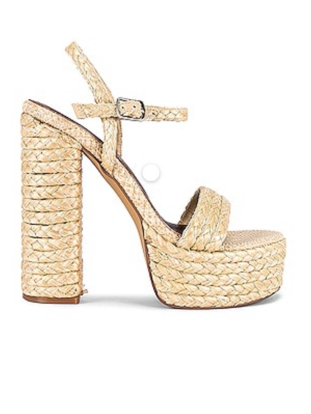 Jeffrey Campbell “yachty” Platform High Heel Sandals in Natural braided straw